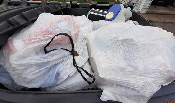 Plastic garbage bags